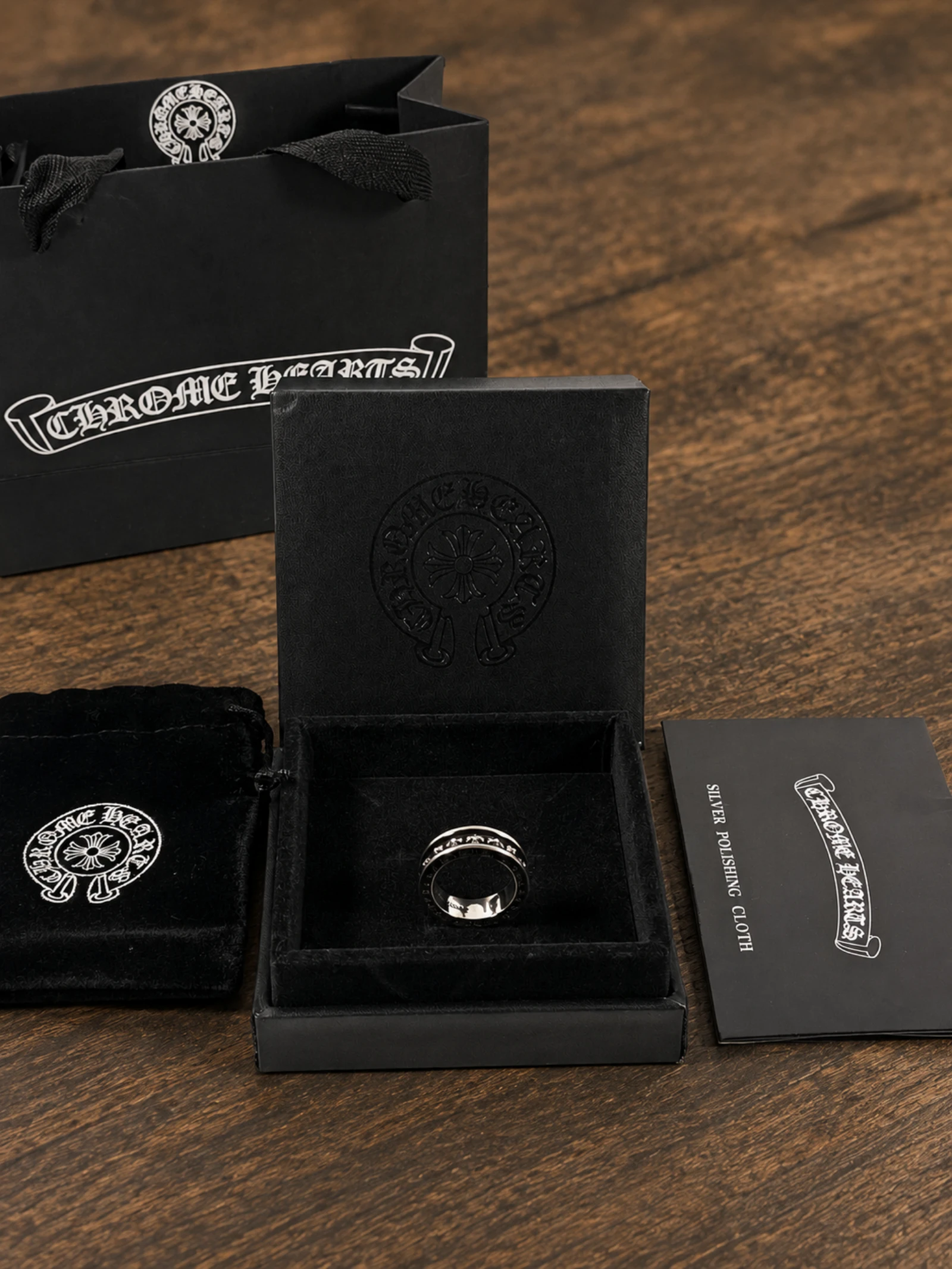 Anillo Chrome CH Mini Plus Cross Gothic Ring Size 8 Premium